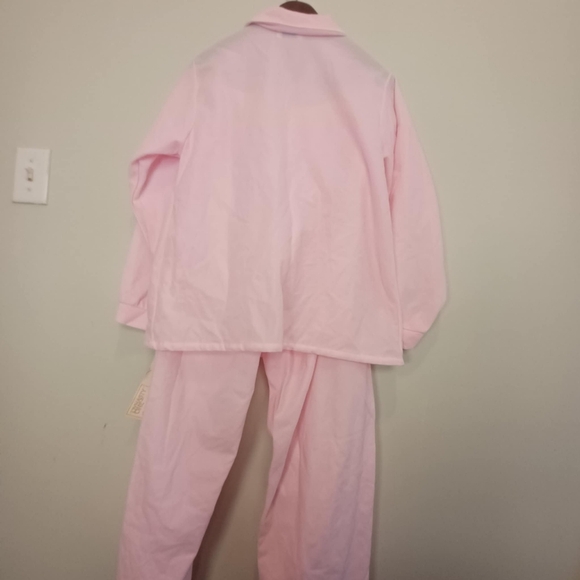 Vtg Katz W/Tags PJs Wns Lg  Pink Embroidered Flowers Eyelets PJ's 2 Piece Granny - Picture 2 of 11